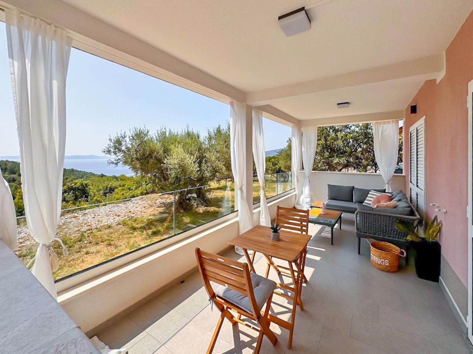 Studio Vesna With A Terrace And Sea View Rabac Eksteriør billede
